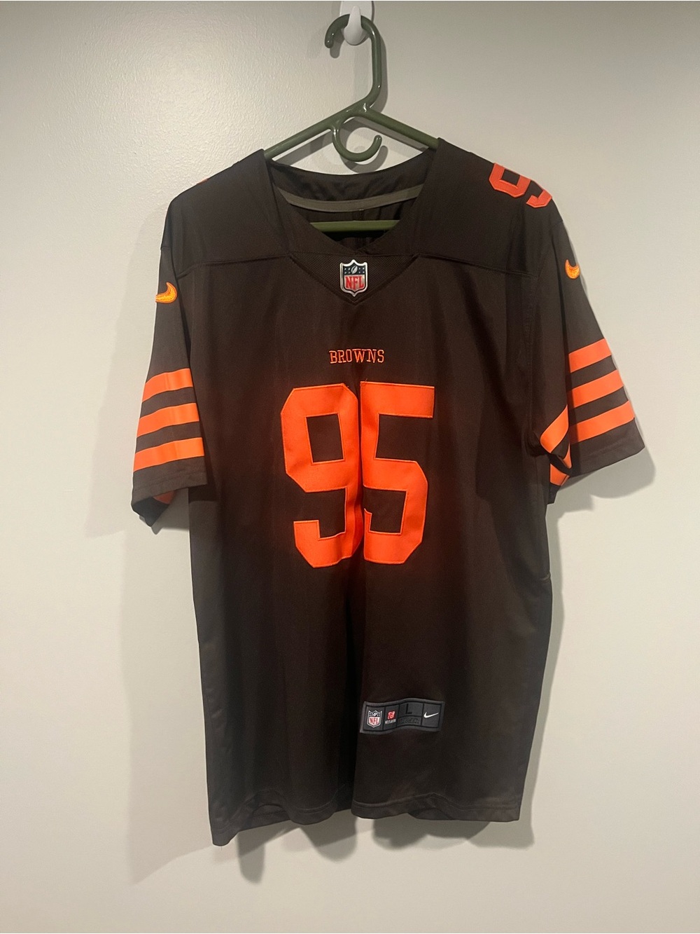 Cleveland Browns #95 Myles Garrett Brown & Orange Nike NFL Jersey